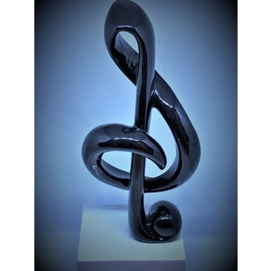 Black resin note decor C Treble