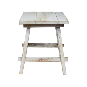 White Wash Stool - BULK ITEMS