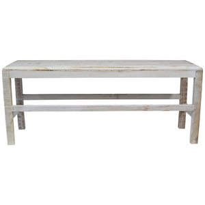 White Wash Bench 80cm - CLICK & COLLECT ONLY