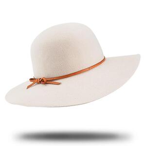 Sand Wide Brim Wool Felt Hat - One Size