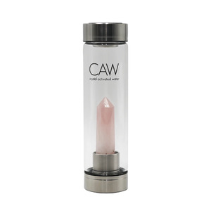 Rose Quarts Crystal Activated Water Bottle