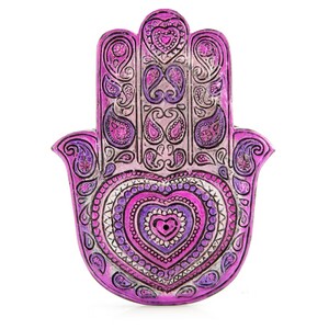 FLAT INCENSE BURNER HAMSA HEART