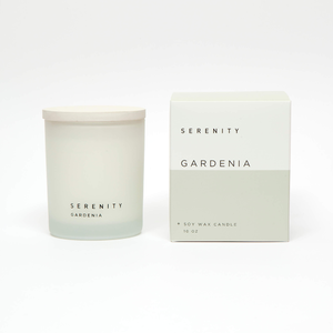 White glass jar soy candle 11oz - Gardenia
