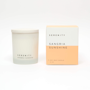 White glass jar soy candle 11oz - Sangria Sunshine