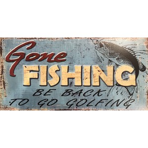 Gone fishing sign