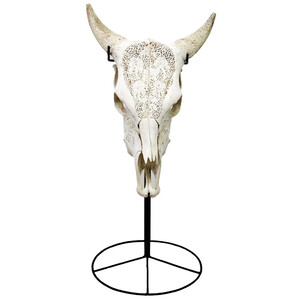 Cow skull flower patter - Skull flower cut out