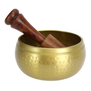 11cm Hand Hammered Gold Tibetan Singing Bowl (Includes Striker)