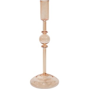 Mia Glass Candle Holder - Nude 