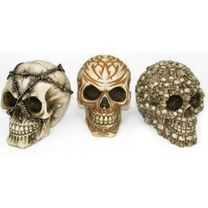 12cm skull head 3 asstd