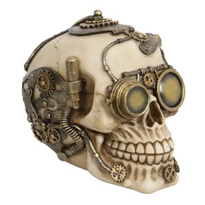 15cm Steam punk skull machinery B