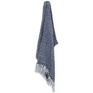 130x170cm cotton triangle des throw-navy