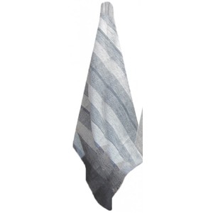 130x170cm cotton grey stripe throw
