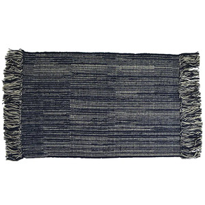 Hampton Cotton Rug 120x180cm- Navy/Wht