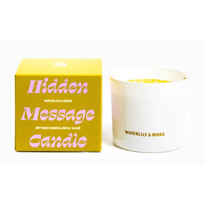 Hidden Message - Waterlily & Moss 250g Candle