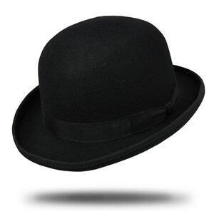 Black Derby Bowler Hat - Small