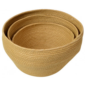 Medium round maize bowl basket - natural 