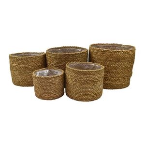 AKUA S/5 SEAGRASS PLANTERS 20x18cm-NATUR