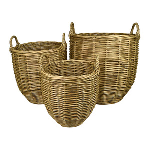 Lika S/3 Willow Baskets 52x51cm- Natural - Sizes sold separately - BULK ITEM