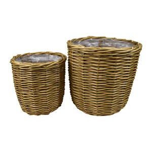 Lika S/2 Willow Planters 32x31cm Natural - Sizes sold separately - BULK ITEM