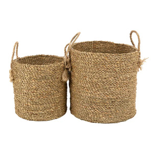 Oringo S/2 Seagrass Baskets 38x38cm Nat