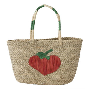Strawberry Seagrass Tote Bag 43x15x55cm