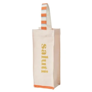 Saluti Cotton Bottle Bag 10x10x32cm