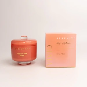Vivid Citrus White Linen 230g Candle