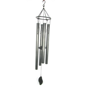 84cm silver harmonious 4 tubes windchime
