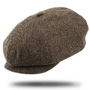 Brown Newsboy Cap - M