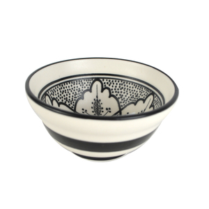 Aleah Ceramic Bowl 9x9x4cm- Black/White