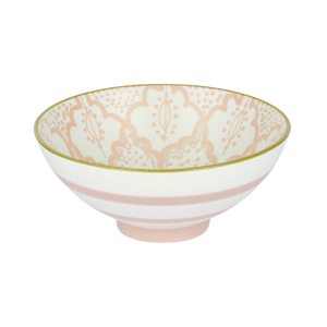 Aleah Ceramic Bowl 12x12x5cm Pink/Green