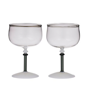 Mono S/2 Wine Glass 10x15cm Black/White