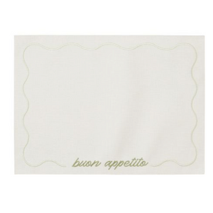 Buon Appetito Placemat 48x35cm Nat/Green