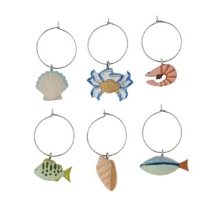 Shack S/6 Resin Wine Charms 2.5x4cm