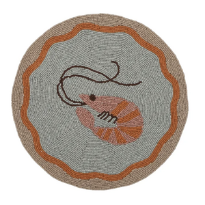 G'day Beaded Placemat 35cm Coral