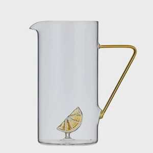 Lemon Slice Glass Jug 17.5x10x20cm