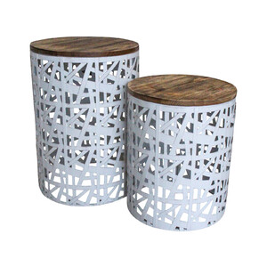 Drum Tables Wrapped Set/2 - Sold separately - CLICK & COLLECT ONLY