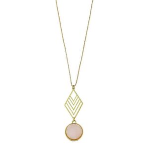 GD Chevron Rose Quartz Drop NL