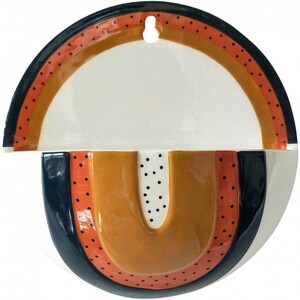 Woodstock Rainbow Wall Planter Blue & Terracotta Med 20cm