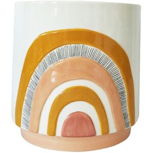 Woodstock Rainbow Planter Mustard & Pink