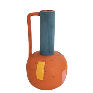 Windsor Vase Terracotta & Dusty Blue Sm 20cm