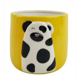 Cute Dog Planter Yellow Sm 12cm