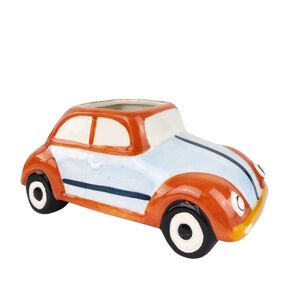 Retro Buggy Car Planter Blue & Orange