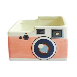 Retro Camera Planter Pink H6x10cm