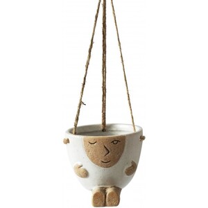 Eddie Hanging Planter White Sm 9cm