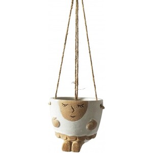 Ellie Hanging Planter White Sm 9cm