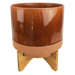 Aurora Planter with Legs Sand & Orange Lg 29cm