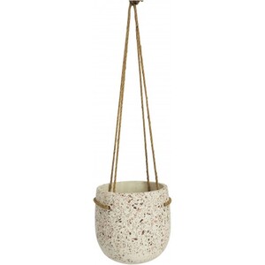 Terrazzo Hanging Planter Pink 16cm