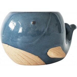 Whale Planter Blue Med 7cm