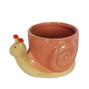 Snail Planter Pink Med 8.5cm